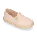 Cotton canvas SLIP ON style espadrille shoes for kids.