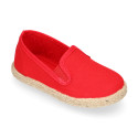 Cotton canvas SLIP ON style espadrille shoes for kids.