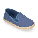 Cotton canvas SLIP ON style espadrille shoes for kids.