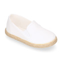 Cotton canvas SLIP ON style espadrille shoes for kids.