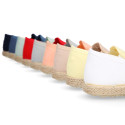 Cotton canvas SLIP ON style espadrille shoes for kids.