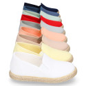 Cotton canvas SLIP ON style espadrille shoes for kids.