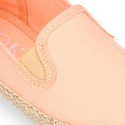 Cotton canvas SLIP ON style espadrille shoes for kids.