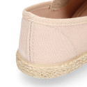 Cotton canvas SLIP ON style espadrille shoes for kids.