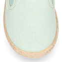 Cotton canvas SLIP ON style espadrille shoes for kids.