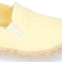 Cotton canvas SLIP ON style espadrille shoes for kids.