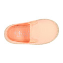 Cotton canvas SLIP ON style espadrille shoes for kids.