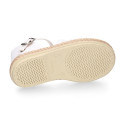 Little Girl Canvas espadrille shoes with white laces design.
