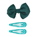 Duckbill hair clip with bow and two hair pins for girls.