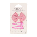 Duckbill hair clip with bow and two hair pins for girls.