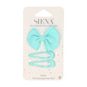 Duckbill hair clip with bow and two hair pins for girls.