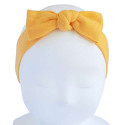 Baby turban with bow design.