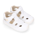 Extra soft leather Okaa Flex kids Sandal shoes laceless.