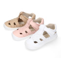 Extra soft leather Okaa Flex kids Sandal shoes laceless.