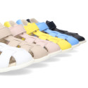 Micro washable canvas Okaa Flex kids Sandal shoes laceless.