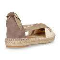 Cotton leather Girl espadrilles shoes Goyesca style.