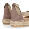 Cotton leather Girl espadrilles shoes Goyesca style.