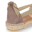 Cotton leather Girl espadrilles shoes Goyesca style.