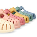 Cangrejera clásica niños colores SÓLIDOS con cierre adherente para Playa y Piscina.