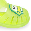 Classic style Kids jelly shoes with hook and loop strap closure and CAR design.