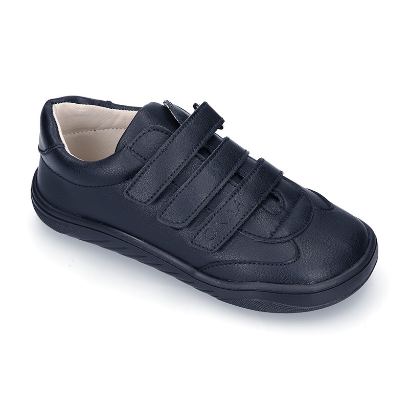 Okaa Flex respectful school Kids Oxford shoes in deep blue color