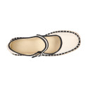 Women's espadrille-style Mary Jane with buckle and clip fastening