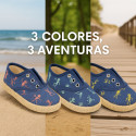 SKELETONS design cotton canvas Kids Sneaker style espadrille shoes.