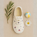 Cotton canvas Bamba type shoes with shoelaces and BOATS design.