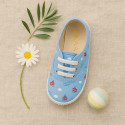 Cotton canvas Bamba type shoes with shoelaces and BOATS design.