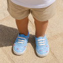 Cotton canvas Bamba type shoes with shoelaces and BOATS design.