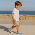 Cotton canvas Bamba type shoes with shoelaces and BOATS design.