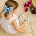 FLOWERS print Cotton Canvas Girl Valenciana style espadrille shoes.