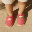 Kids Cotton canvas LACES UP shoes Espadrille style design.