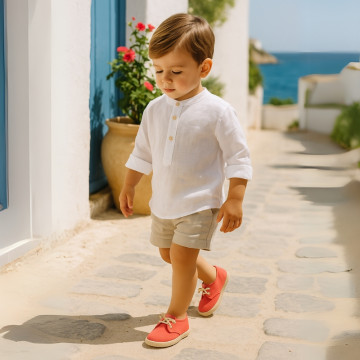 Kids Cotton canvas LACES UP shoes Espadrille style design.