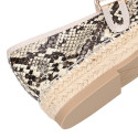 Mercedita mujer tipo alpargata con diseño SNAKE