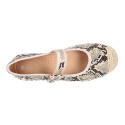 Women's espadrille-style Mary Jane with SNAKE print design