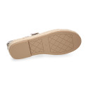 Women's espadrille-style Mary Jane with SNAKE print design