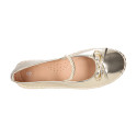 Women's ballet espadrille-style design with bow and elastic band