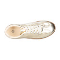 Deportiva moda mujer con cordones en color oro