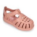 Classic Kids jelly shoes for Beach and Pool use in SOLID colors with hook and loop strap closure.