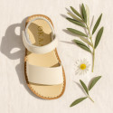 Okaa Flex Girl Sandal shoes to dress in Ivory color. RESPECTFUL model.
