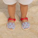 Soft Nappa leather kids Menorquina sandals with ANCHORS design.