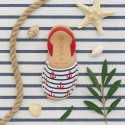 Soft Nappa leather kids Menorquina sandals with ANCHORS design.