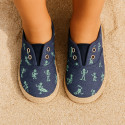 SKELETONS design cotton canvas Kids Sneaker style espadrille shoes.