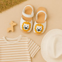 Little LYON soft leather Menorquina sandals with hook and loop strap.