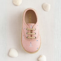 Kids LIGHTHOUSE print Cotton canvas laces up shoes Espadrille style design.