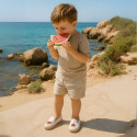 WATERMELON design Cotton canvas Slip on Espadrille shoes with elastic bands for kids.