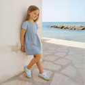 ZEBRAS design canvas Kids Laces up style espadrille shoes.