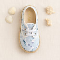ZEBRAS design canvas Kids Laces up style espadrille shoes.
