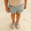 CHICKS print canvas little laces-up shoes espadrille style for kids.